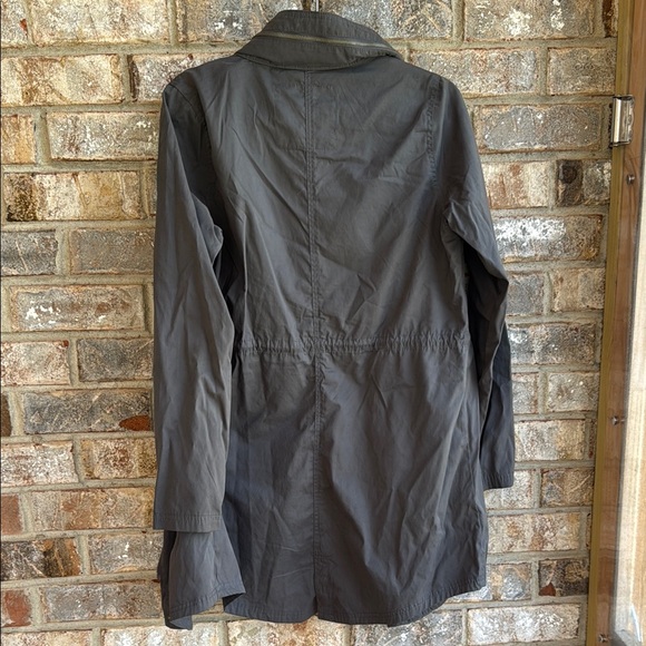 Mossimo Supply Co. Gray Military Field Jacket with Collar zipped hood - Picture 3 of 4